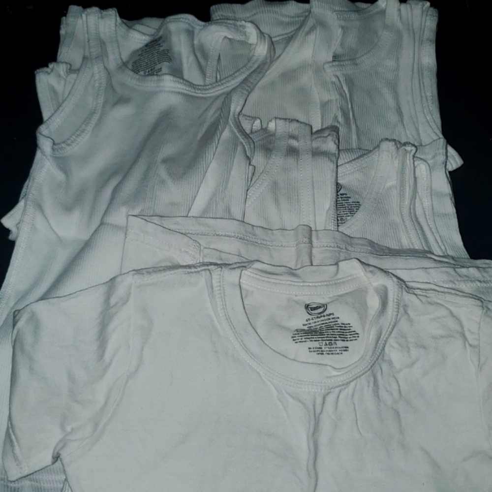 New without tags Wonder Nation 4T/5T Boys 9 pack tank top undershirts + 1
